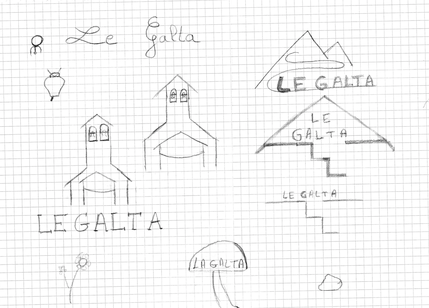 Premiers croquis exploratoires — feuille 1
