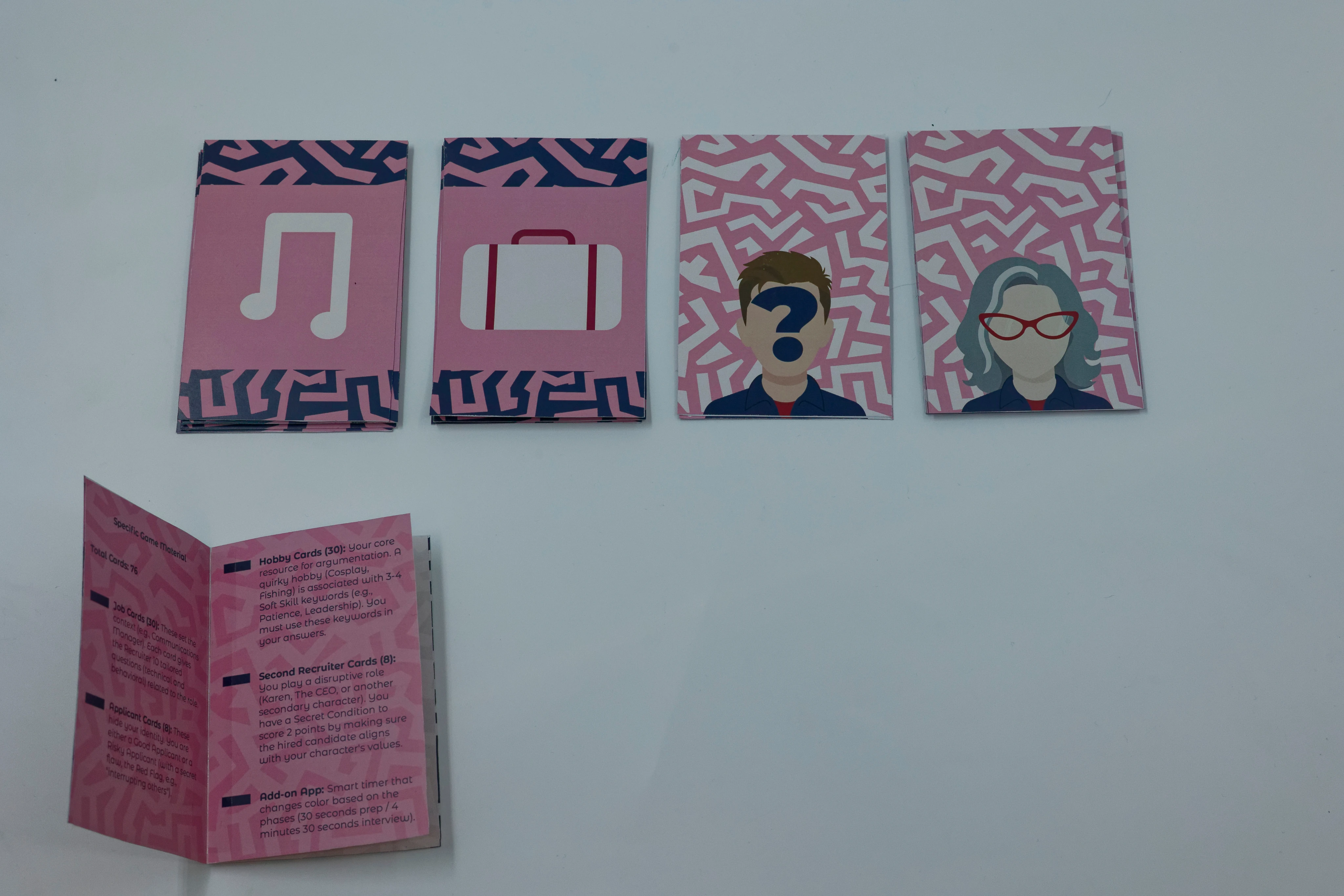 Fiches de score et cartes du jeu Karen